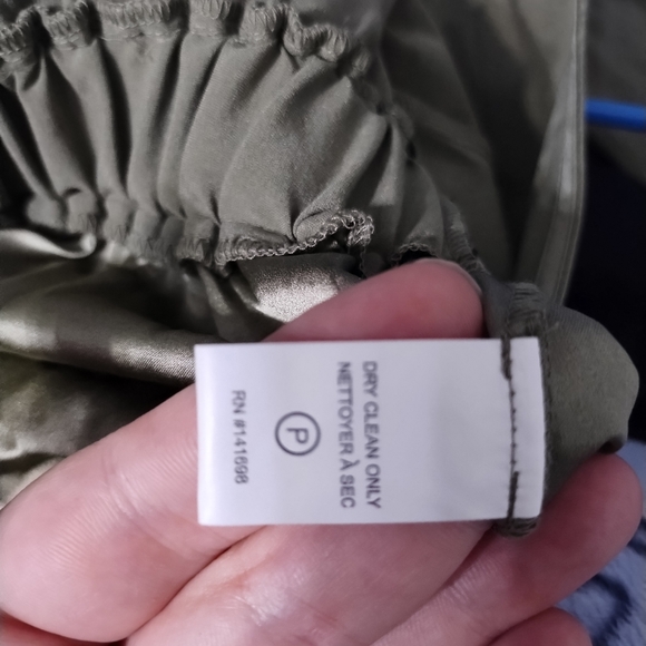 Ramy Brooks‎ Alvina Silk Sage Green Tie Waist Party Office Feminine  Jumpsuit M - Picture 10 of 11